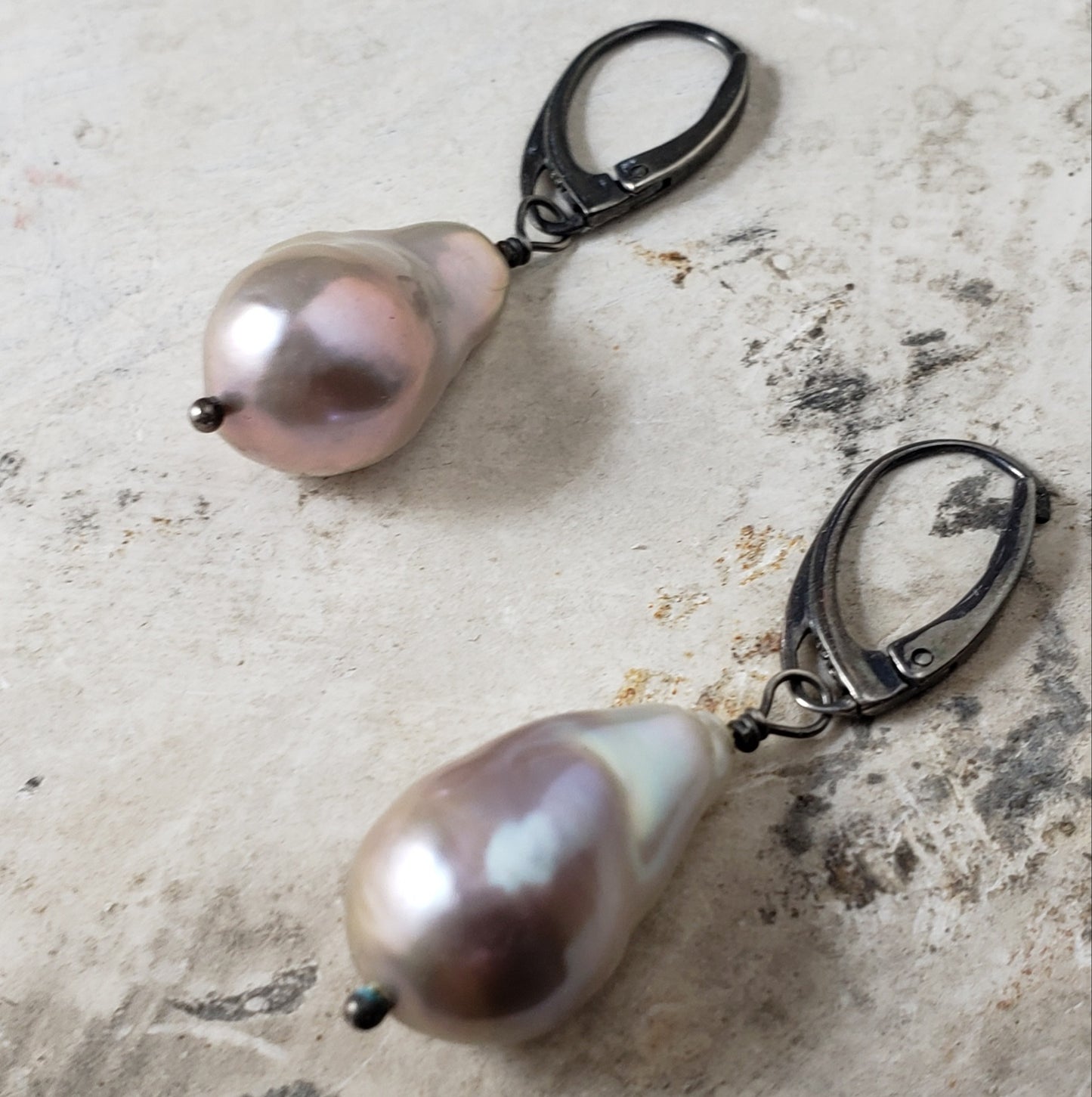 Luscious Baroque Pearls with Sterling Leverbacks